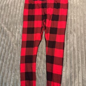 Old Navy Red and Black Checkered  XXL Tall Thermal Knit PJ Leggings